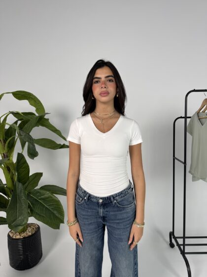 White basic summer top