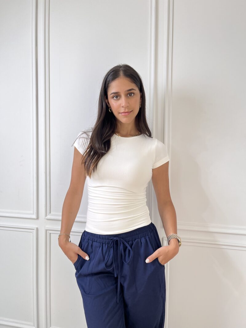 White summer basic top. - Image 2