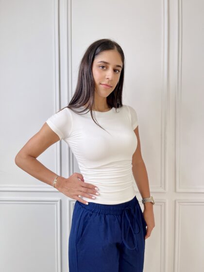White summer basic top.